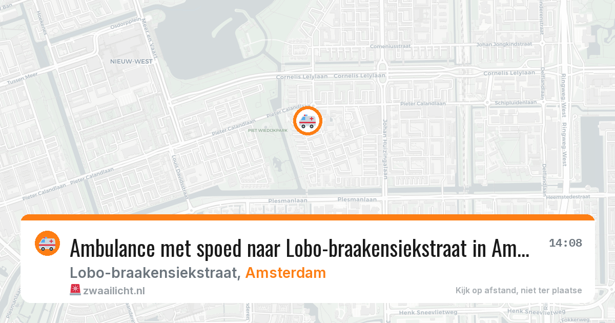 Ambulance met spoed naar Lobo-braakensiekstraat in Amsterdam — 29 jan 2026