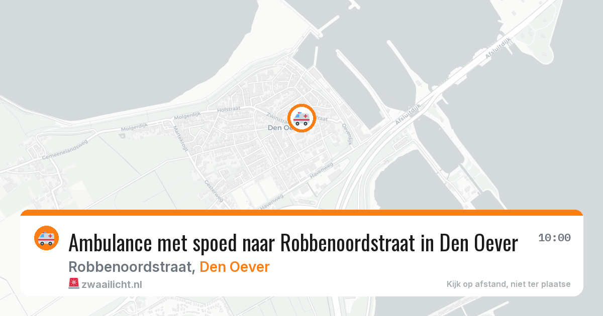 Ambulance met spoed naar Robbenoordstraat in Den Oever — 21 jun 2026