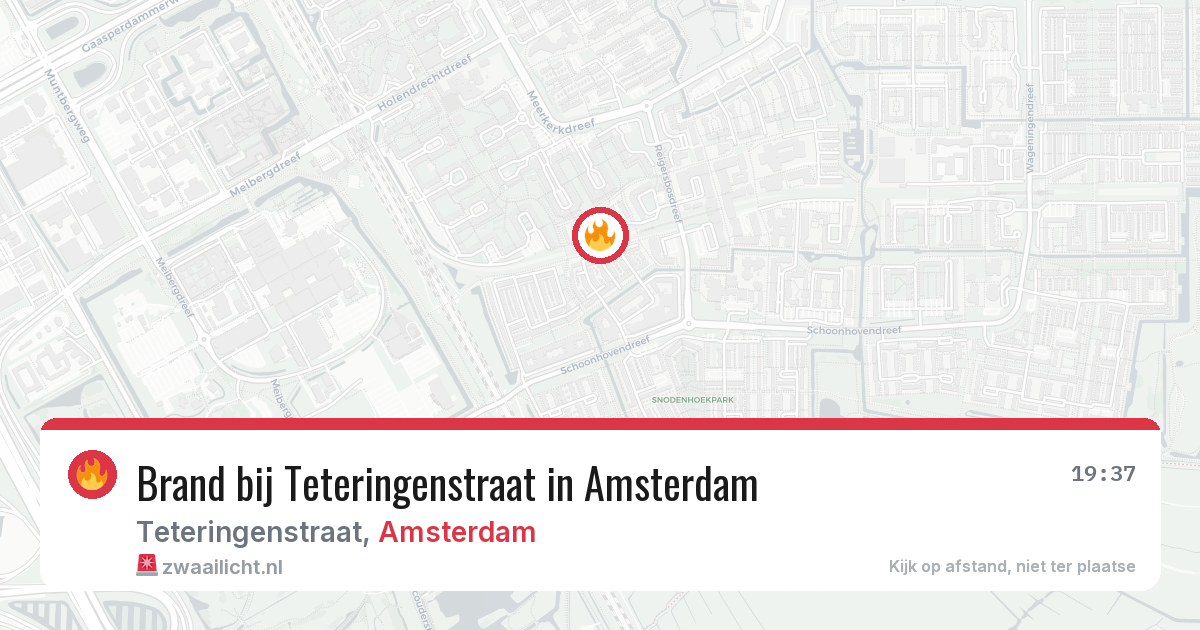 Brand bij Teteringenstraat in Amsterdam — 29 jun 2026
