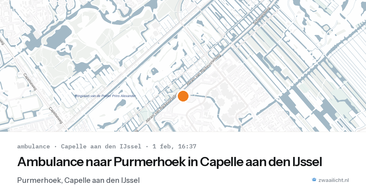 Ambulance naar Purmerhoek in Capelle aan den IJssel — 1 feb 2026