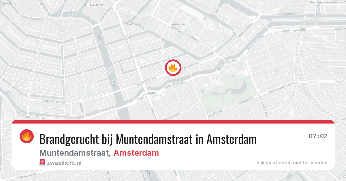 Brandgerucht bij Muntendamstraat in Amsterdam — 1 apr 2026