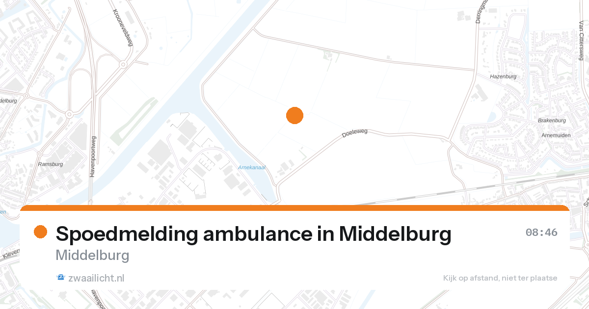 Spoedmelding ambulance in Middelburg — 27 aug 2026