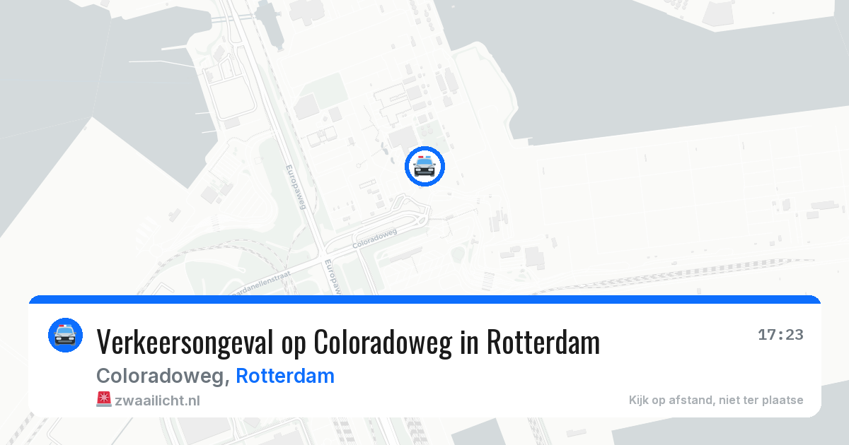 Verkeersongeval op Coloradoweg in Rotterdam — 23 jul 2026
