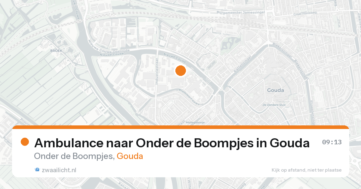Ambulance naar Onder de Boompjes in Gouda — 24 aug 2026