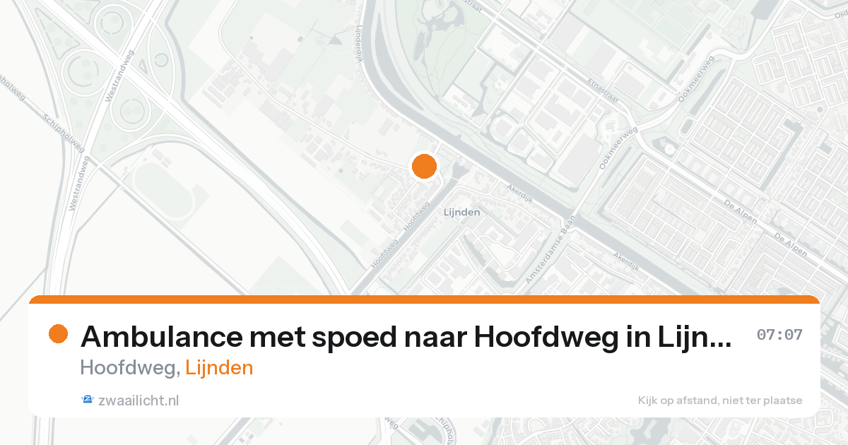 Ambulance met spoed naar Hoofdweg in Lijnden — 20 mei 2026