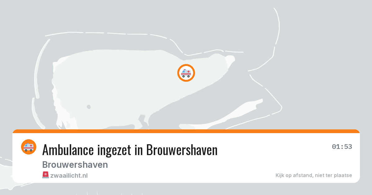Ambulance ingezet in Brouwershaven — 11 aug 2026