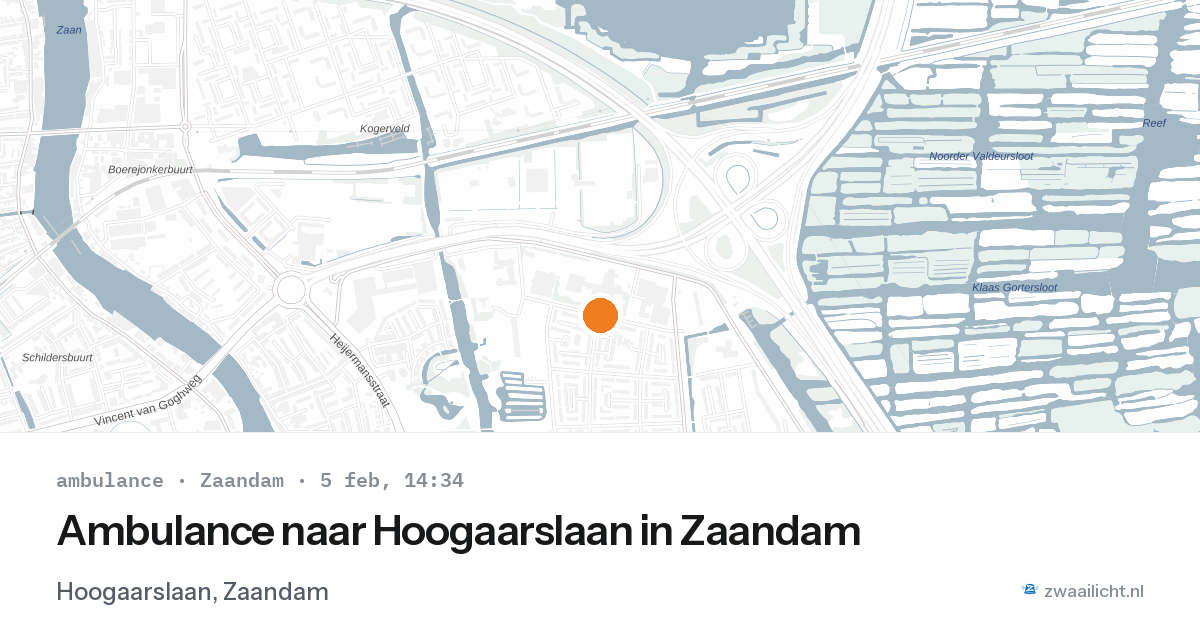 Ambulance naar Hoogaarslaan in Zaandam — 5 feb 2026