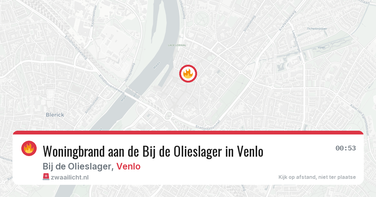 Woningbrand aan de Bij de Olieslager in Venlo — 26 jun 2026