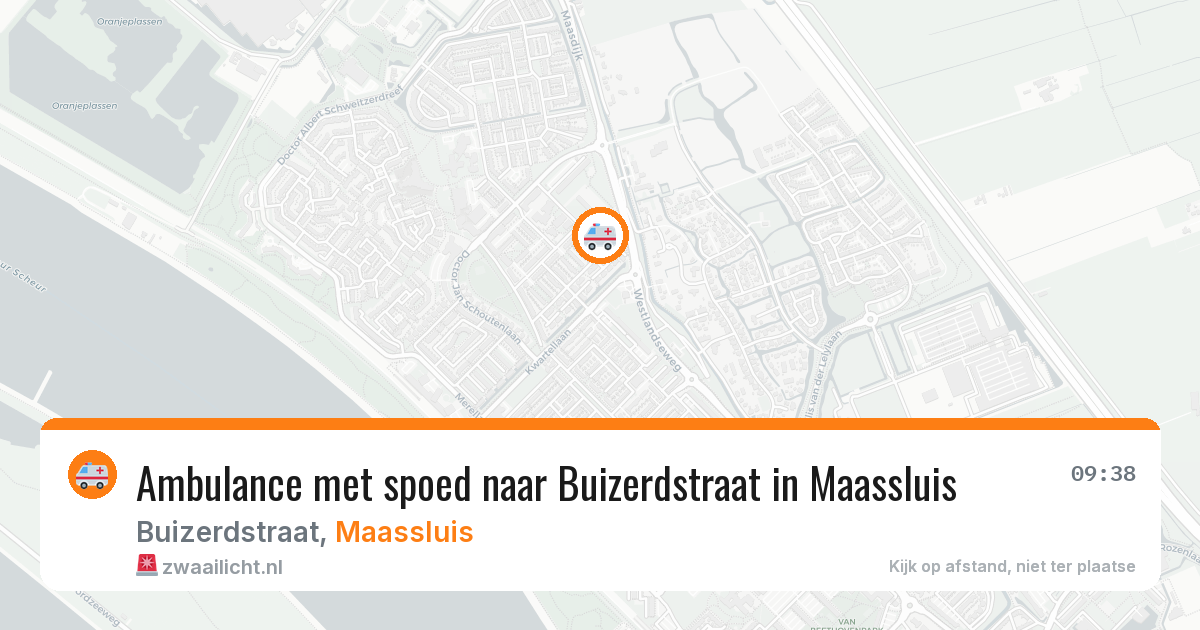 Ambulance met spoed naar Buizerdstraat in Maassluis — 24 mrt 2026