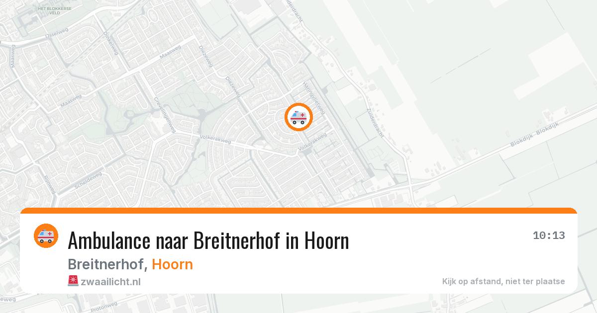Ambulance naar Breitnerhof in Hoorn — 18 apr 2026