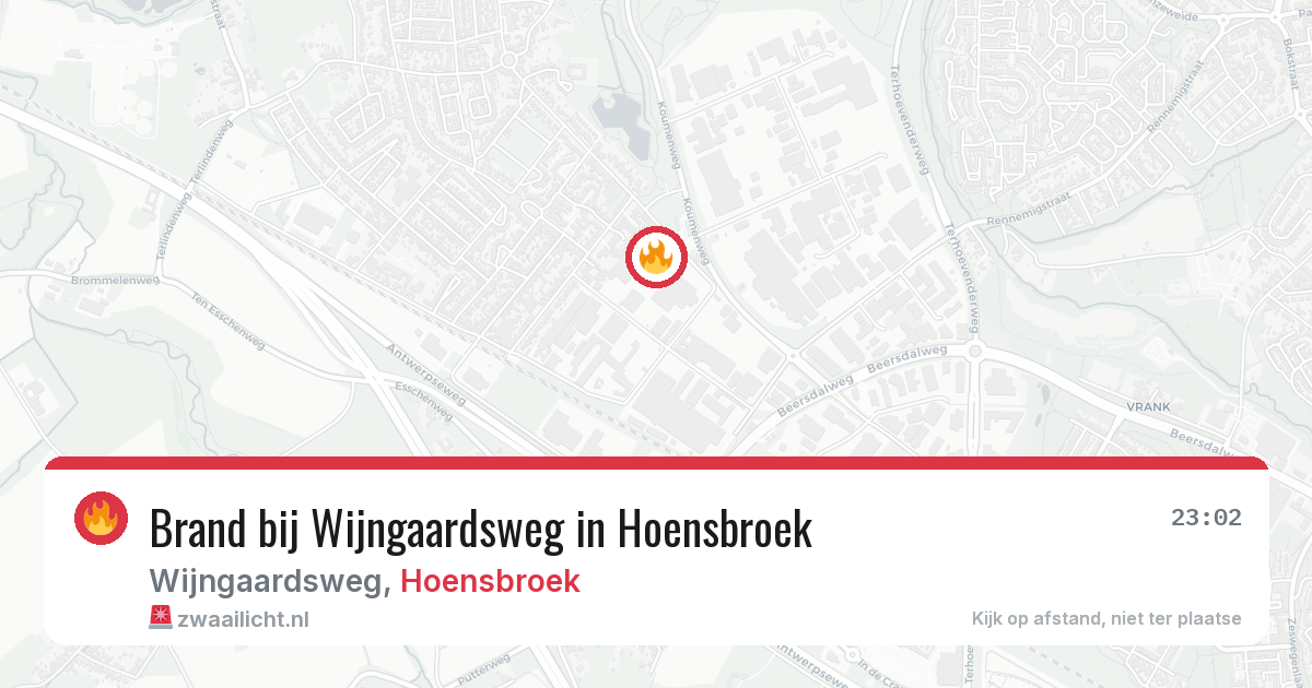 Brand bij Wijngaardsweg in Hoensbroek — 22 jun 2026