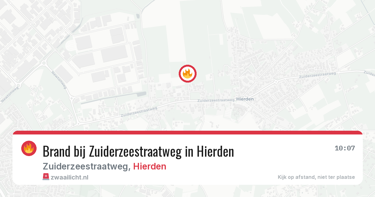 Brand bij Zuiderzeestraatweg in Hierden — 4 apr 2026