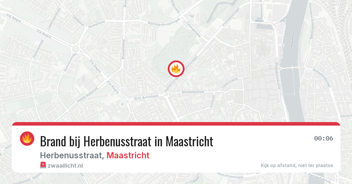 Brand bij Herbenusstraat in Maastricht — 26 jun 2026