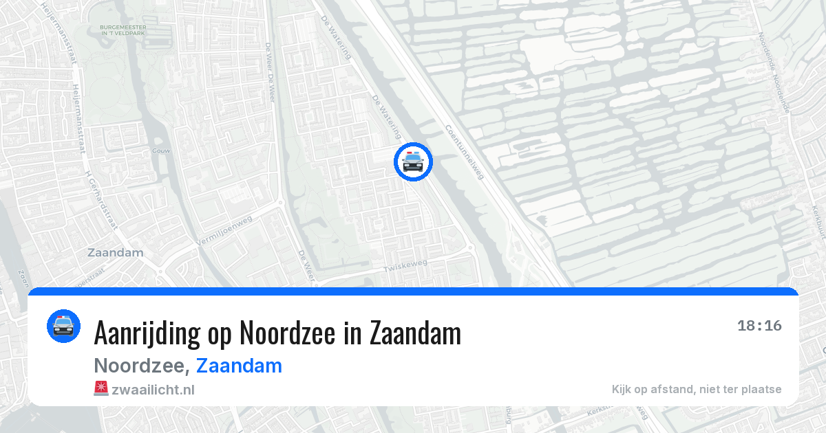 Aanrijding op Noordzee in Zaandam — 1 jul 2026