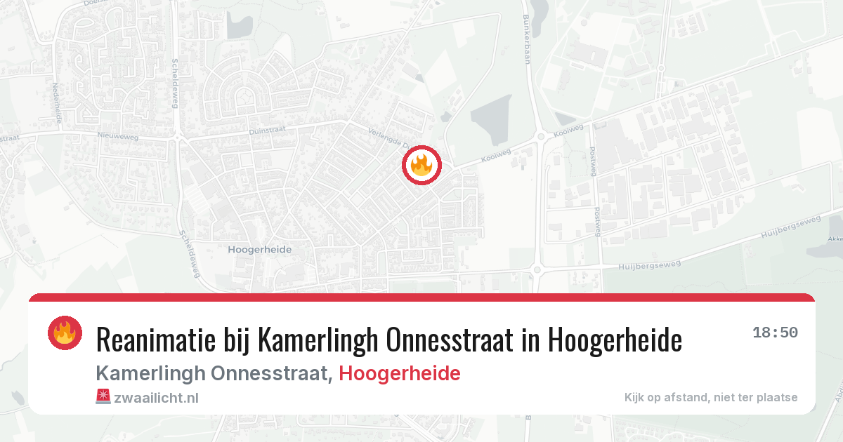 Reanimatie bij Kamerlingh Onnesstraat in Hoogerheide — 14 mrt 2026