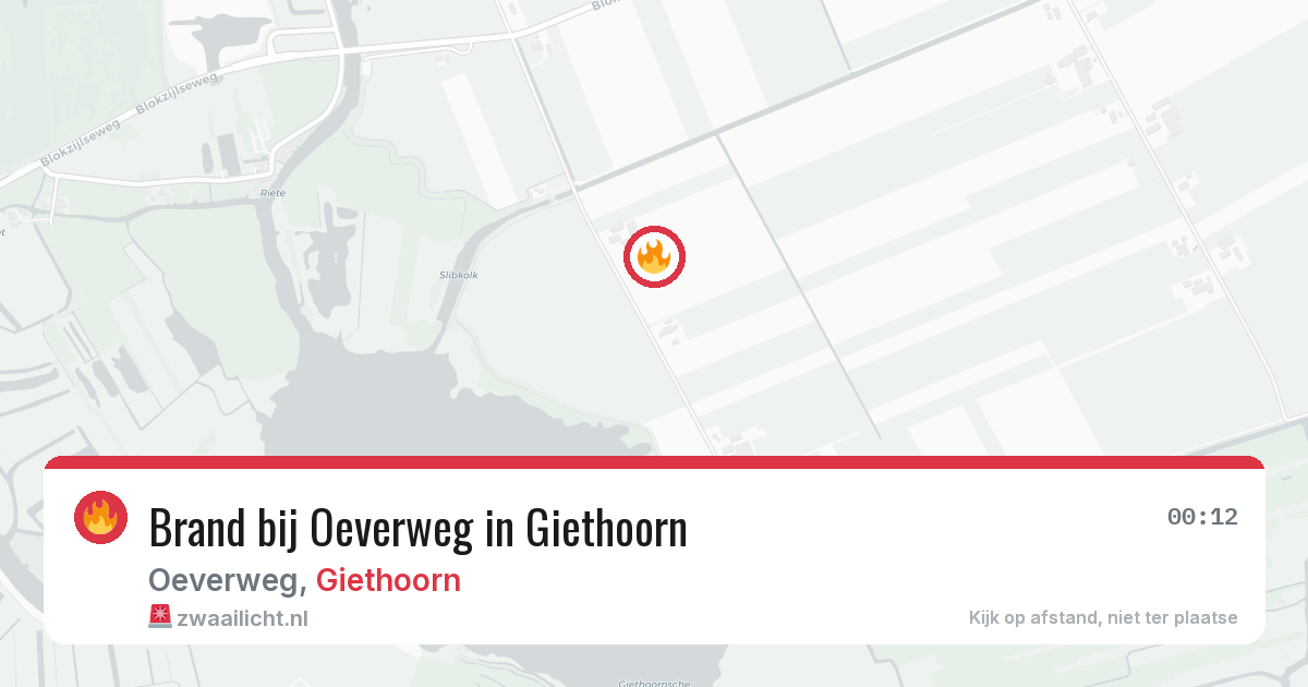 Brand bij Oeverweg in Giethoorn — 19 jun 2026