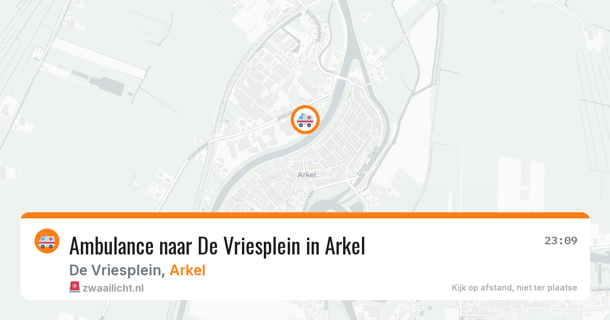 Ambulance naar De Vriesplein in Arkel — 13 mei 2026