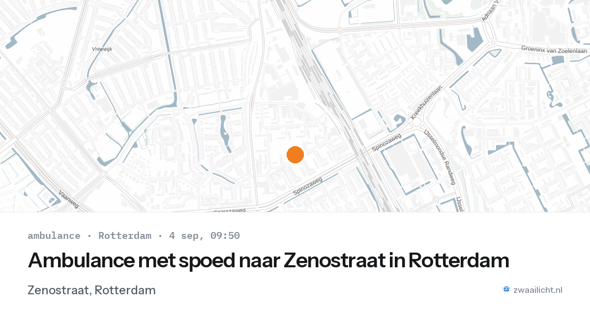 Ambulance met spoed naar Zenostraat in Rotterdam — 4 sep 2026