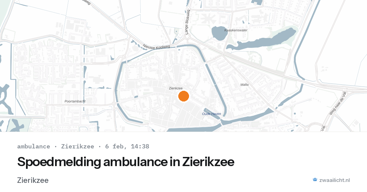 Spoedmelding ambulance in Zierikzee — 6 feb 2026
