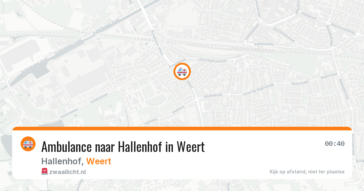 Ambulance naar Hallenhof in Weert — 13 jun 2026