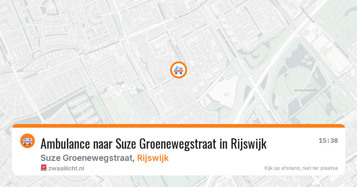 Ambulance naar Suze Groenewegstraat in Rijswijk — 11 jul 2026