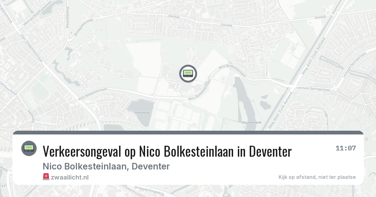 Verkeersongeval op Nico Bolkesteinlaan in Deventer — 12 aug 2026