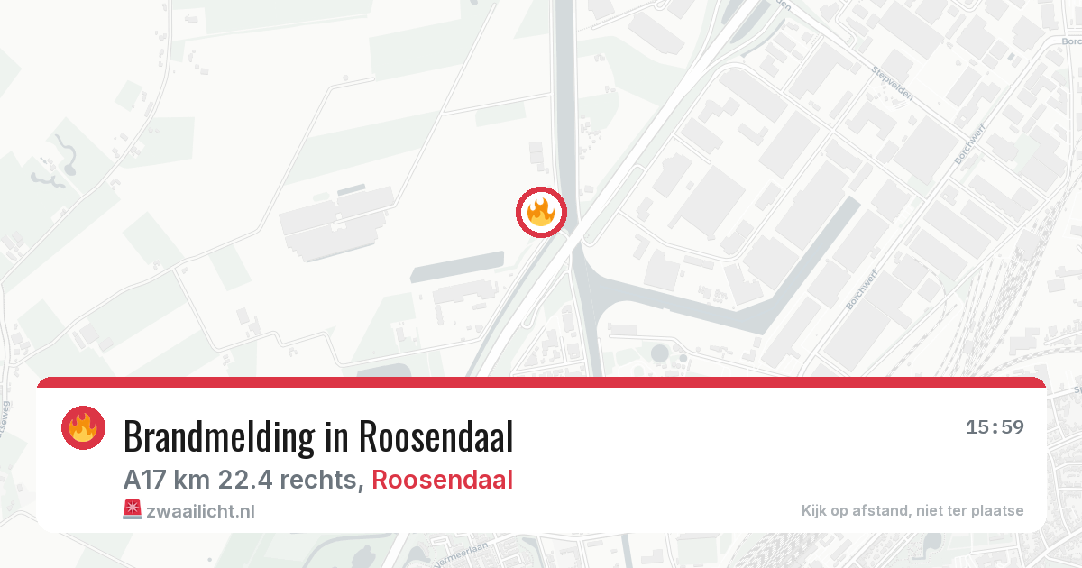 Brandmelding in Roosendaal — 14 aug 2026