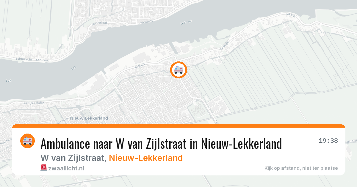 Ambulance naar W van Zijlstraat in Nieuw-Lekkerland — 11 jul 2026