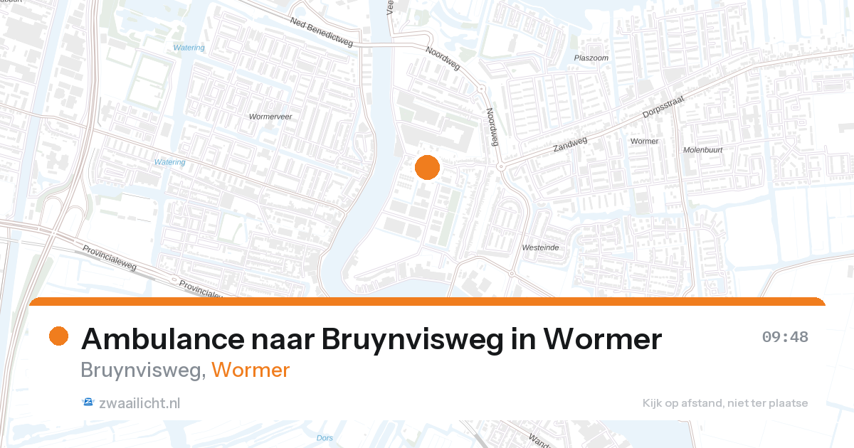 Ambulance naar Bruynvisweg in Wormer — 28 aug 2026