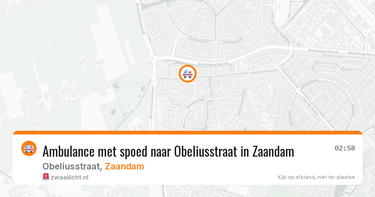 Ambulance met spoed naar Obeliusstraat in Zaandam — 2 feb 2026