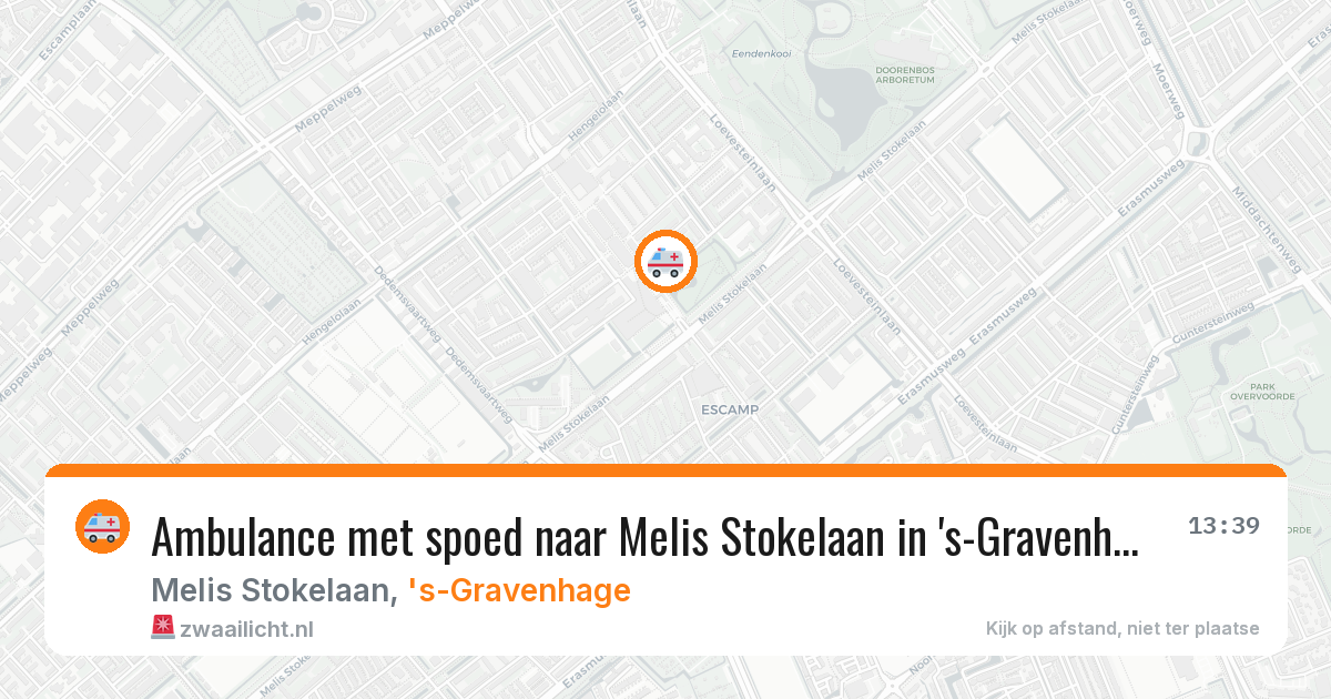 Ambulance met spoed naar Melis Stokelaan in 's-Gravenhage — 12 aug 2026