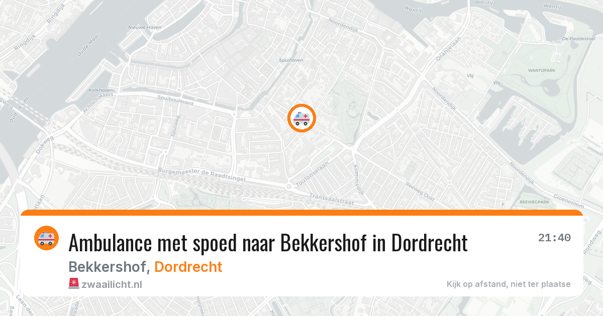 Ambulance met spoed naar Bekkershof in Dordrecht — 27 apr 2026