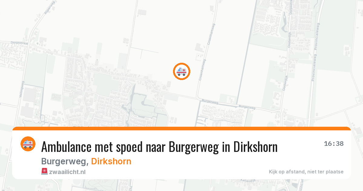 Ambulance met spoed naar Burgerweg in Dirkshorn — 23 mrt 2026