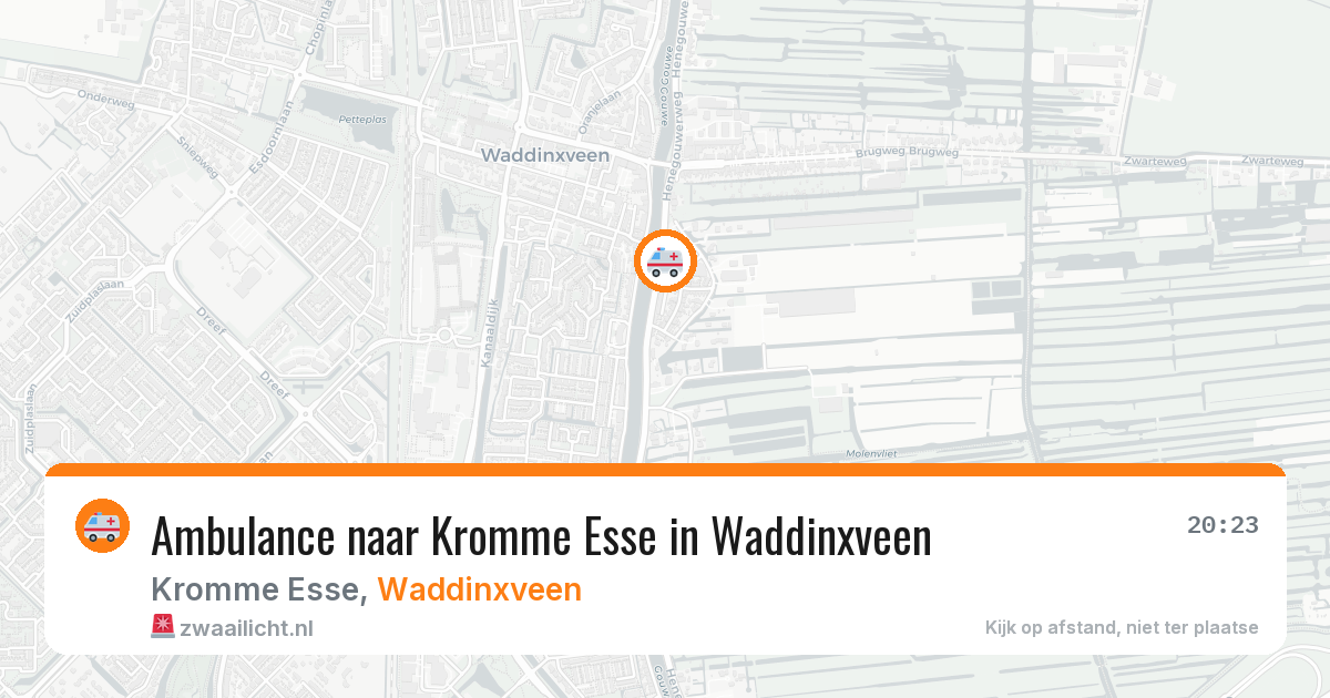 Ambulance naar Kromme Esse in Waddinxveen — 11 jul 2026