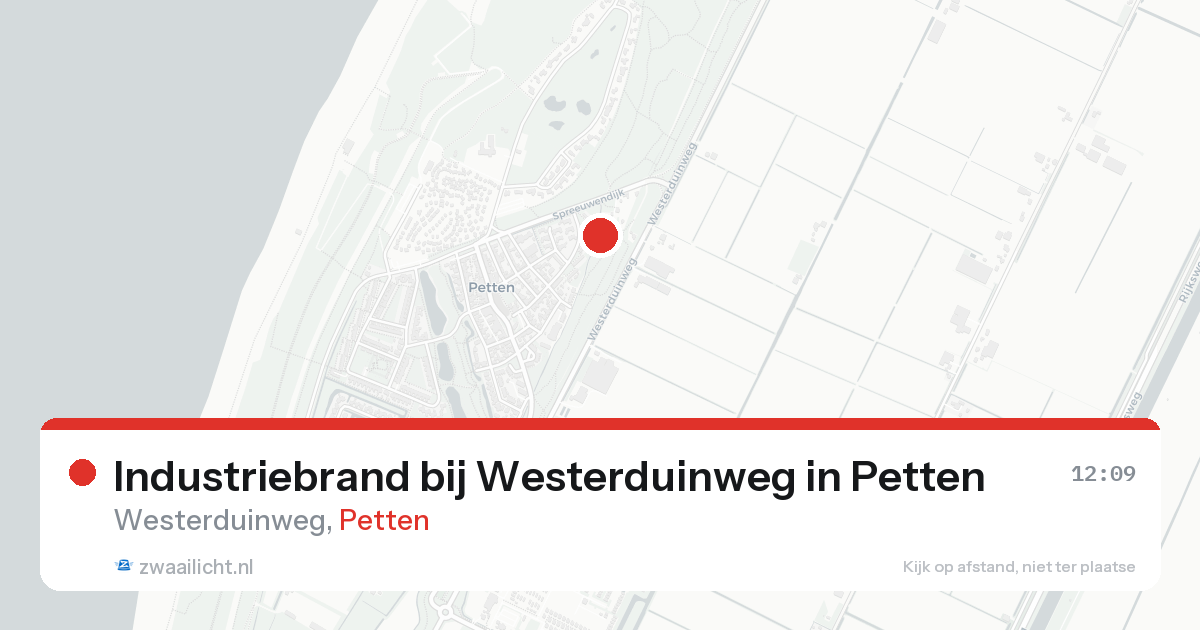 Industriebrand bij Westerduinweg in Petten — 20 aug 2026
