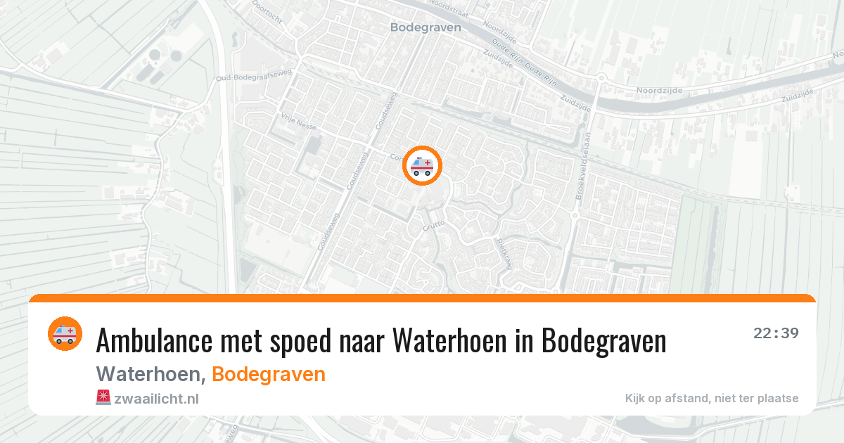 Ambulance met spoed naar Waterhoen in Bodegraven — 20 mei 2026