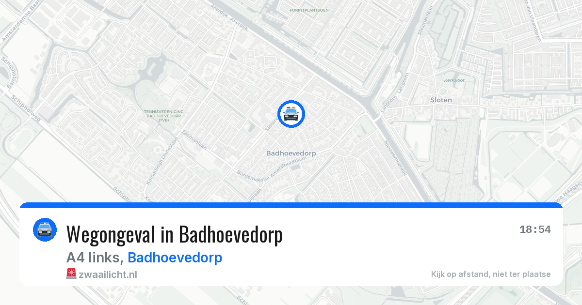 Wegongeval in Badhoevedorp — 12 apr 2026