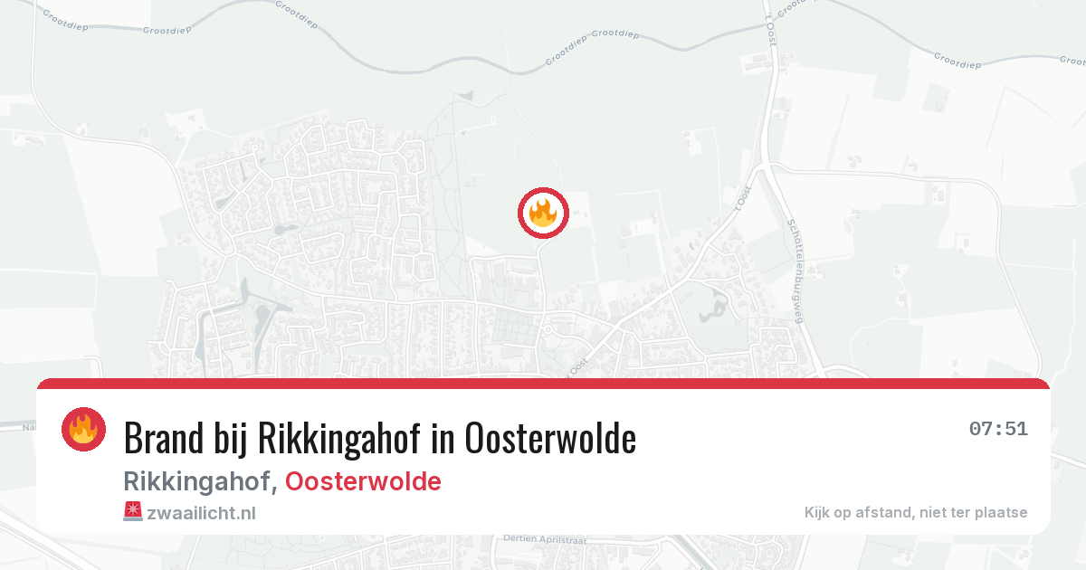 Brand bij Rikkingahof in Oosterwolde — 1 aug 2026