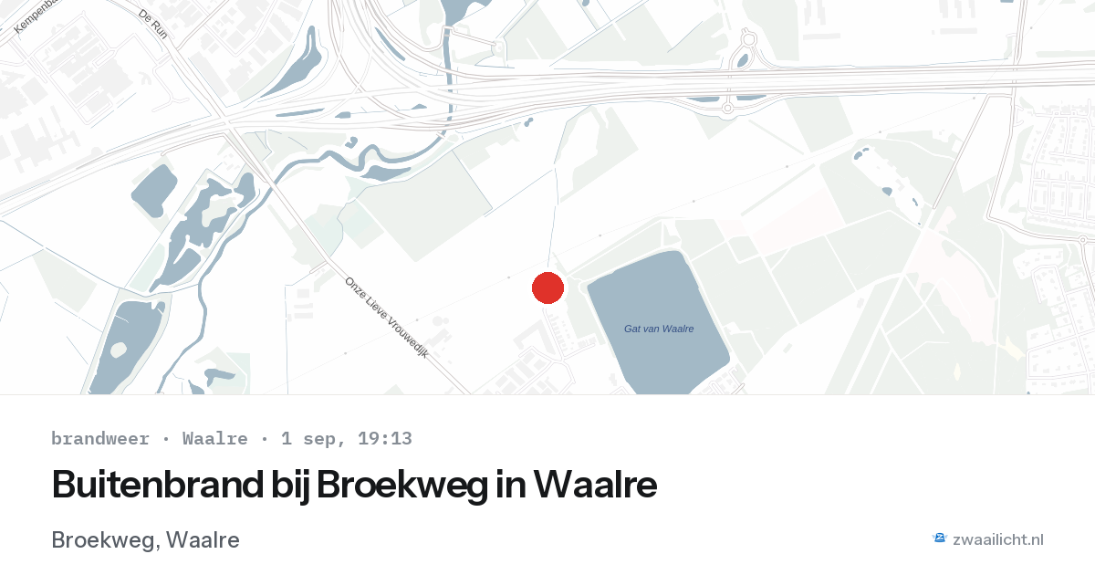 Buitenbrand bij Broekweg in Waalre — 1 sep 2026