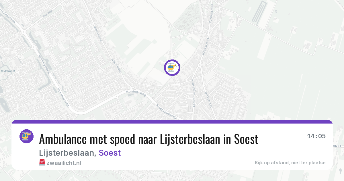 Ambulance met spoed naar Lijsterbeslaan in Soest — 4 mei 2026