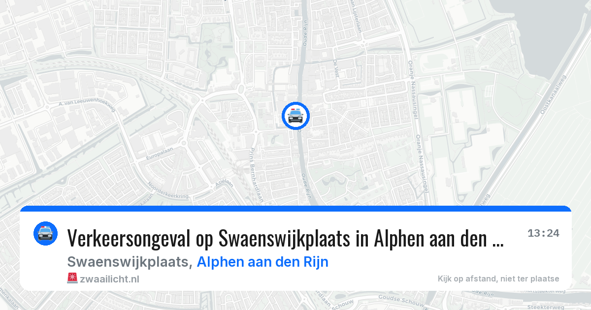 Verkeersongeval op Swaenswijkplaats in Alphen aan den Rijn — 27 jun 2026