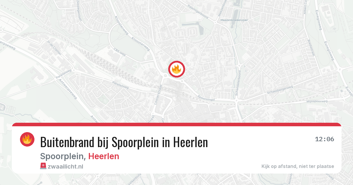 Buitenbrand bij Spoorplein in Heerlen — 2 aug 2026