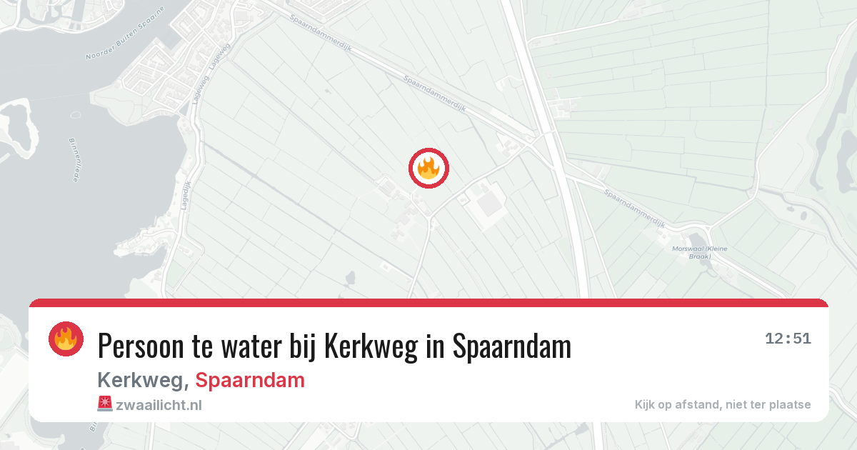 Persoon te water bij Kerkweg in Spaarndam — 25 jun 2026