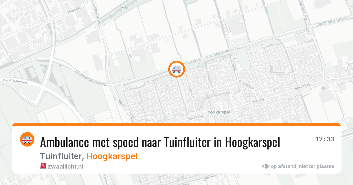 Ambulance met spoed naar Tuinfluiter in Hoogkarspel — 3 feb 2026