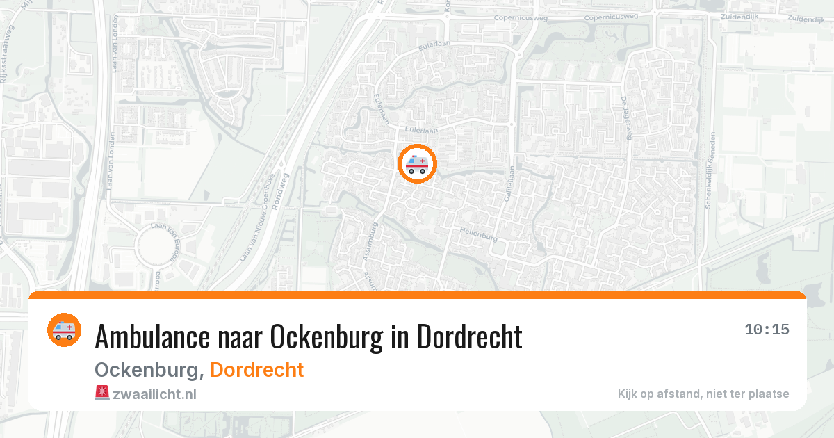 Ambulance naar Ockenburg in Dordrecht — 20 jul 2026