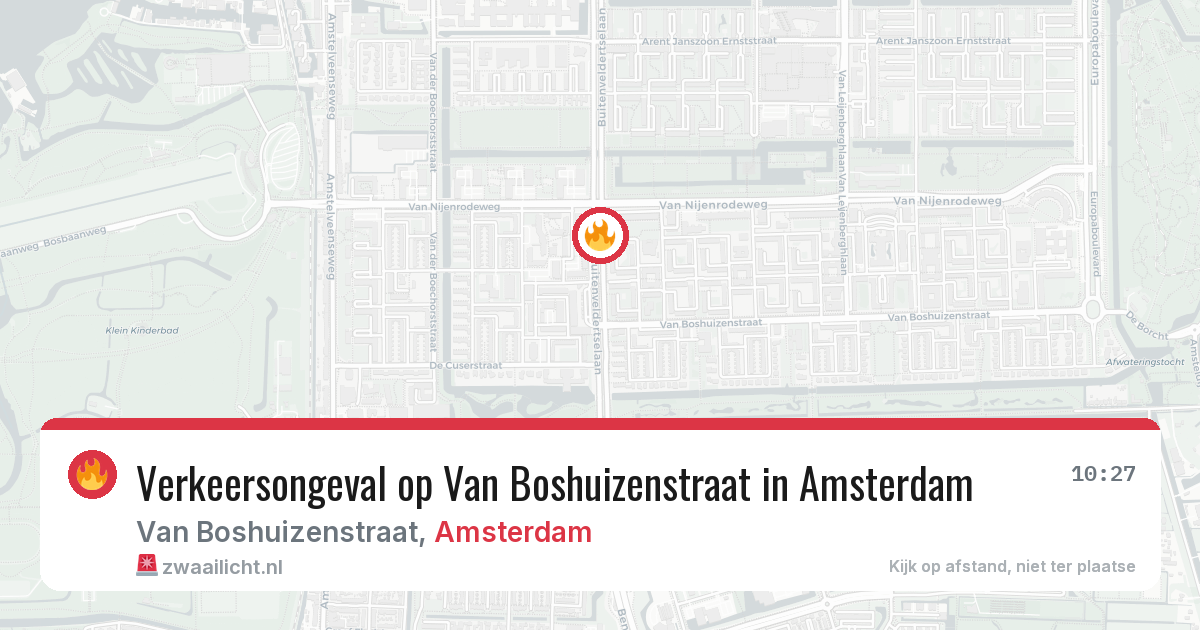 Verkeersongeval op Van Boshuizenstraat in Amsterdam — 4 aug 2026