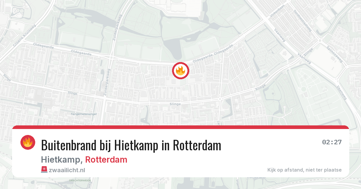 Buitenbrand bij Hietkamp in Rotterdam — 5 jun 2026