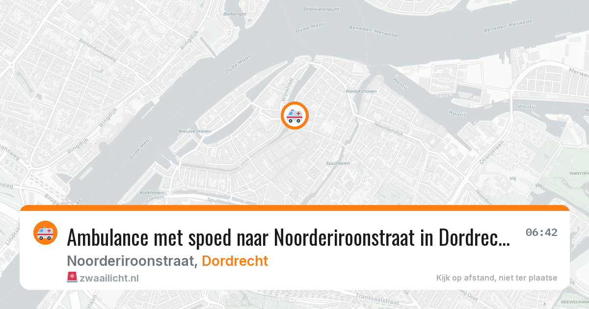 Ambulance met spoed naar Noorderiroonstraat in Dordrecht — 3 feb 2026
