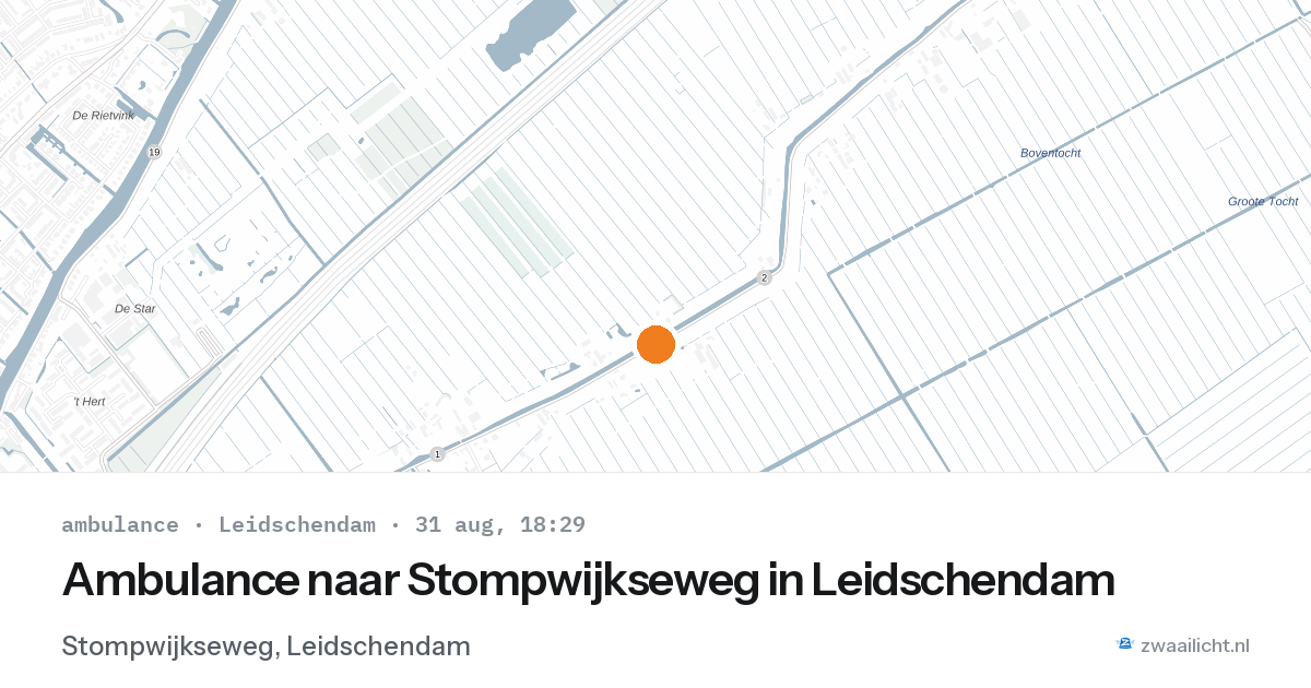 Ambulance naar Stompwijkseweg in Leidschendam — 31 aug 2026