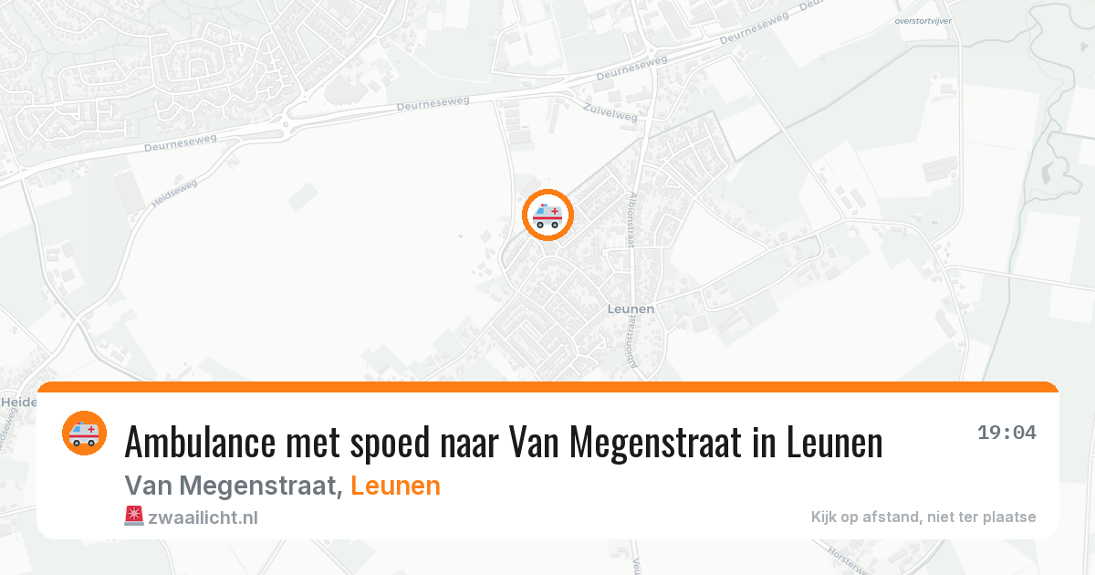 Ambulance met spoed naar Van Megenstraat in Leunen — 30 mei 2026